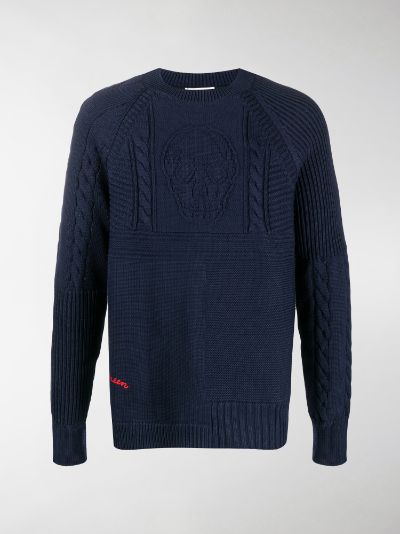 alexander mcqueen skull knit jumper