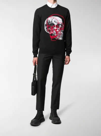 alexander mcqueen skull jumper