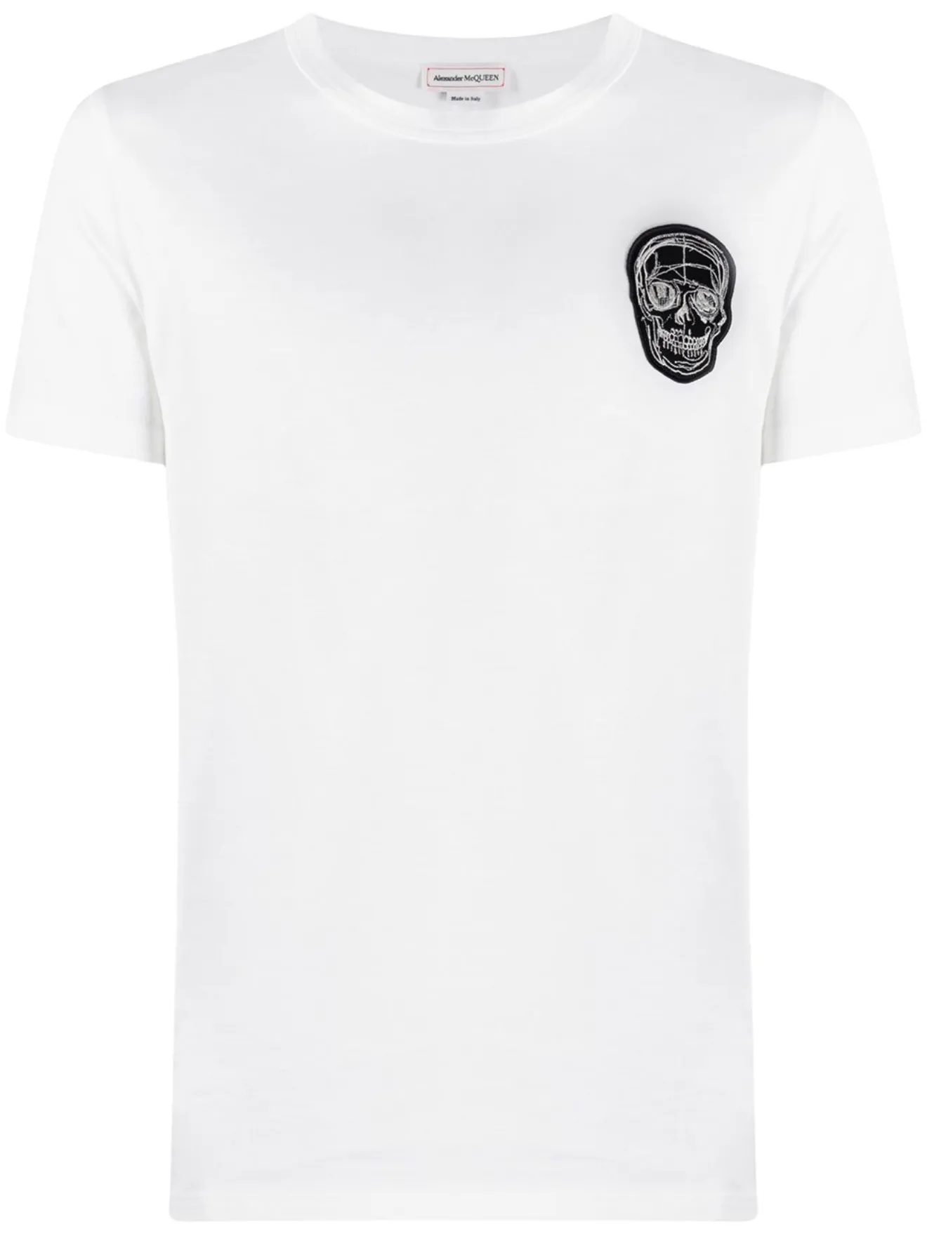 white motif t shirt