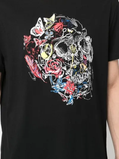 skull-print cotton T-shirt | Alexander 