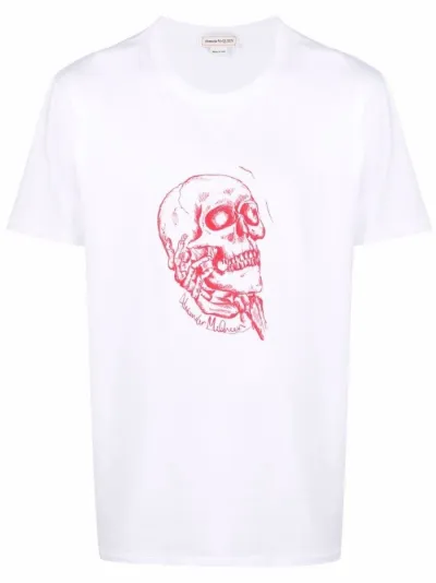 skull-print cotton T-shirt | Alexander McQueen | Eraldo.com