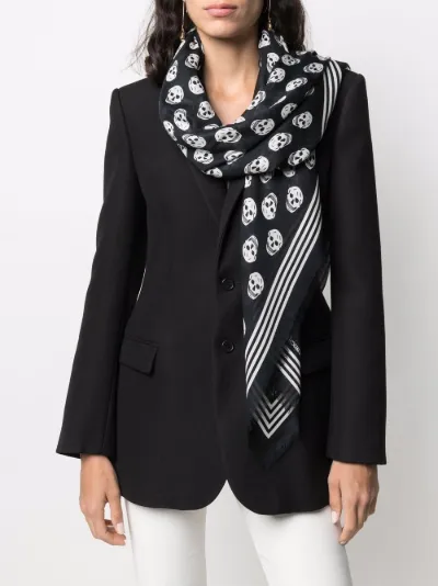 alexander mcqueen scarf black