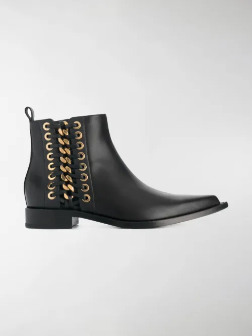 Alexander McQueen - Stivaletti con catena intrecciata