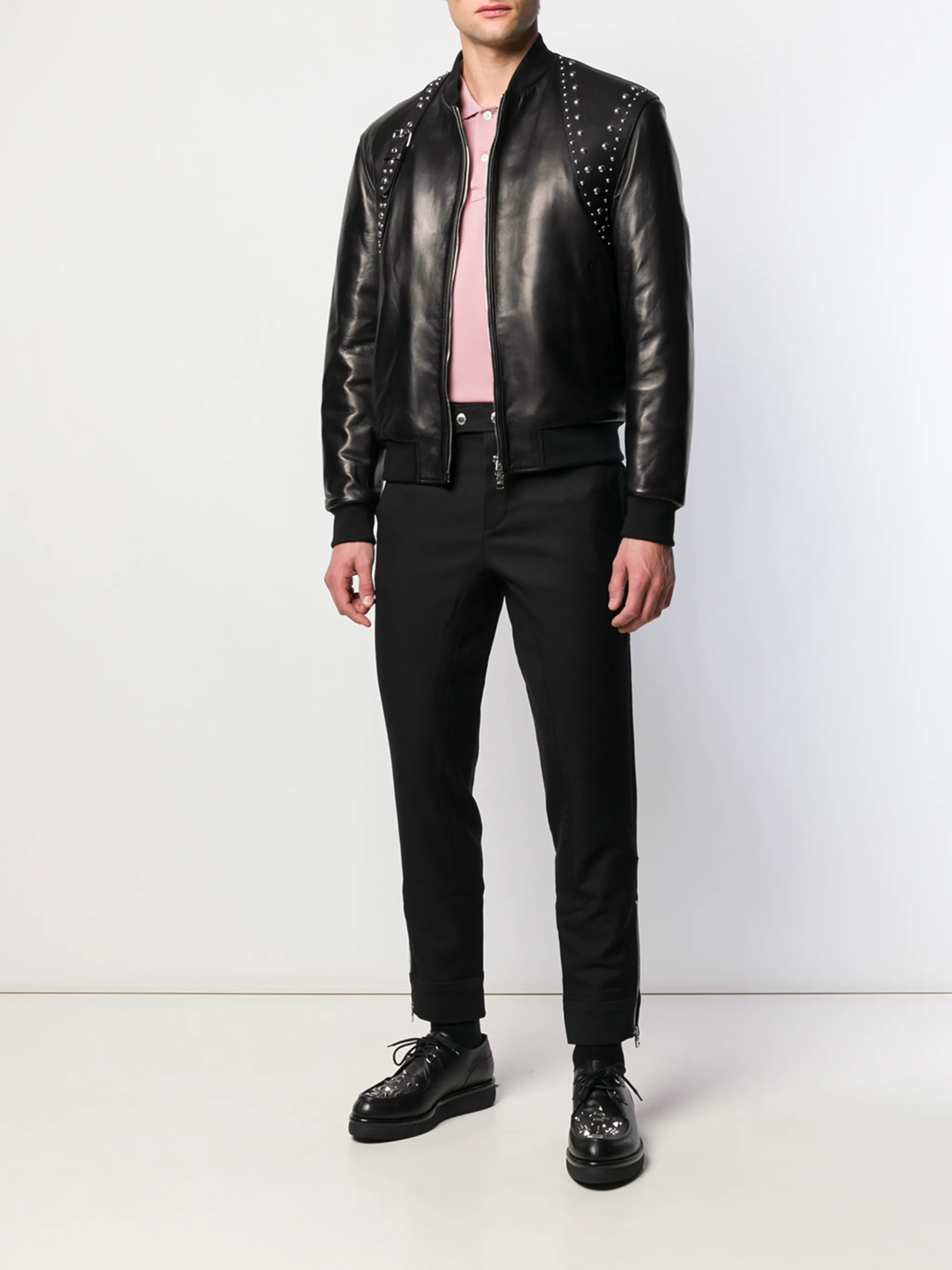 Alexander McQueen studded harness bomber jacket | Eraldo.com US