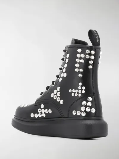 studded lace up boots