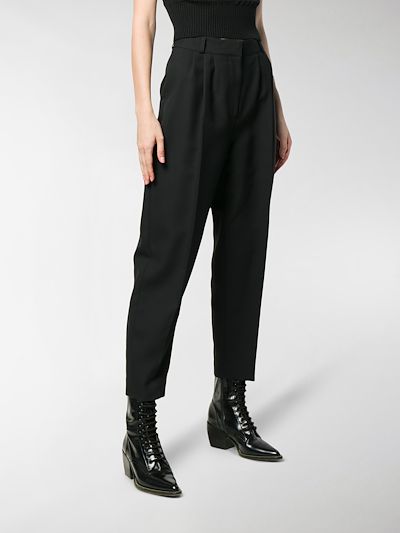 tapered pleated trousers