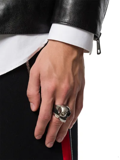 Alexander McQueen three piece Skull motif ring Eraldo HR