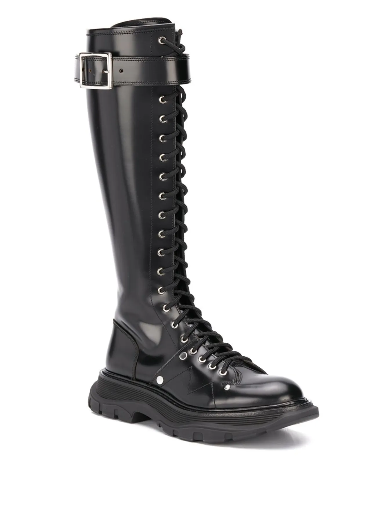 alexander mcqueen lace up boots