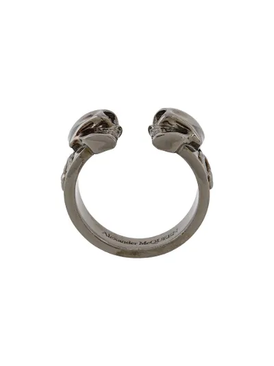 Alexander McQueen twin skull ring | Eraldo.com US