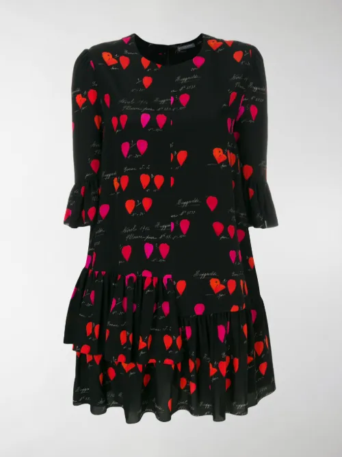Alexander McQueen - Vestito con stampa petali