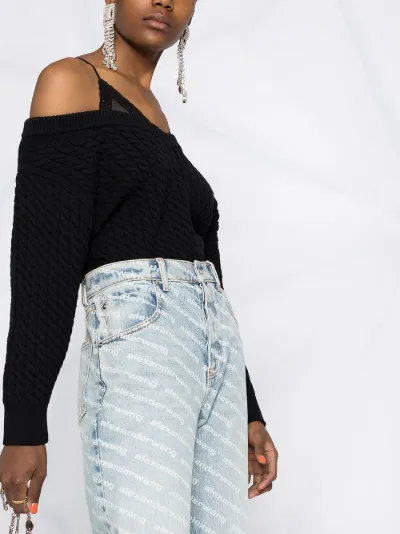 cold shoulder knitted jumper