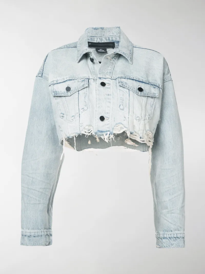 alexander wang cropped denim jacket