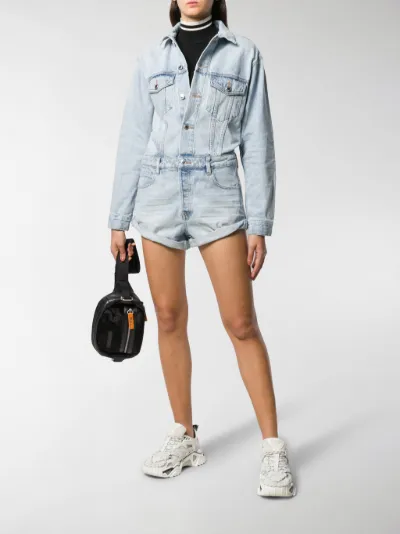 alexander wang denim jumpsuit