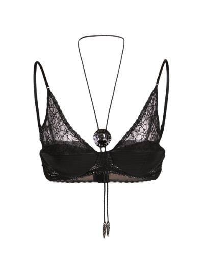 lace bralette with bolo tie, Alexander Wang