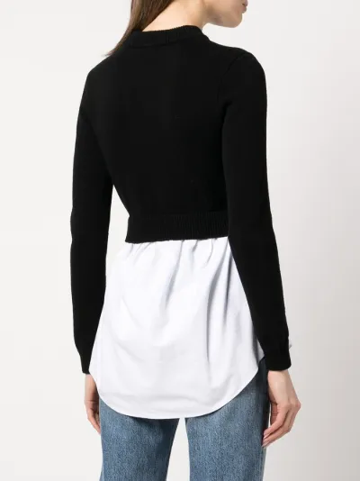 Layered look jumper shirt sale