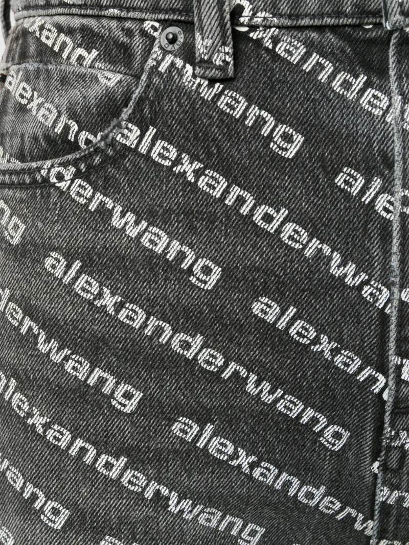 alexander wang logo print jeans