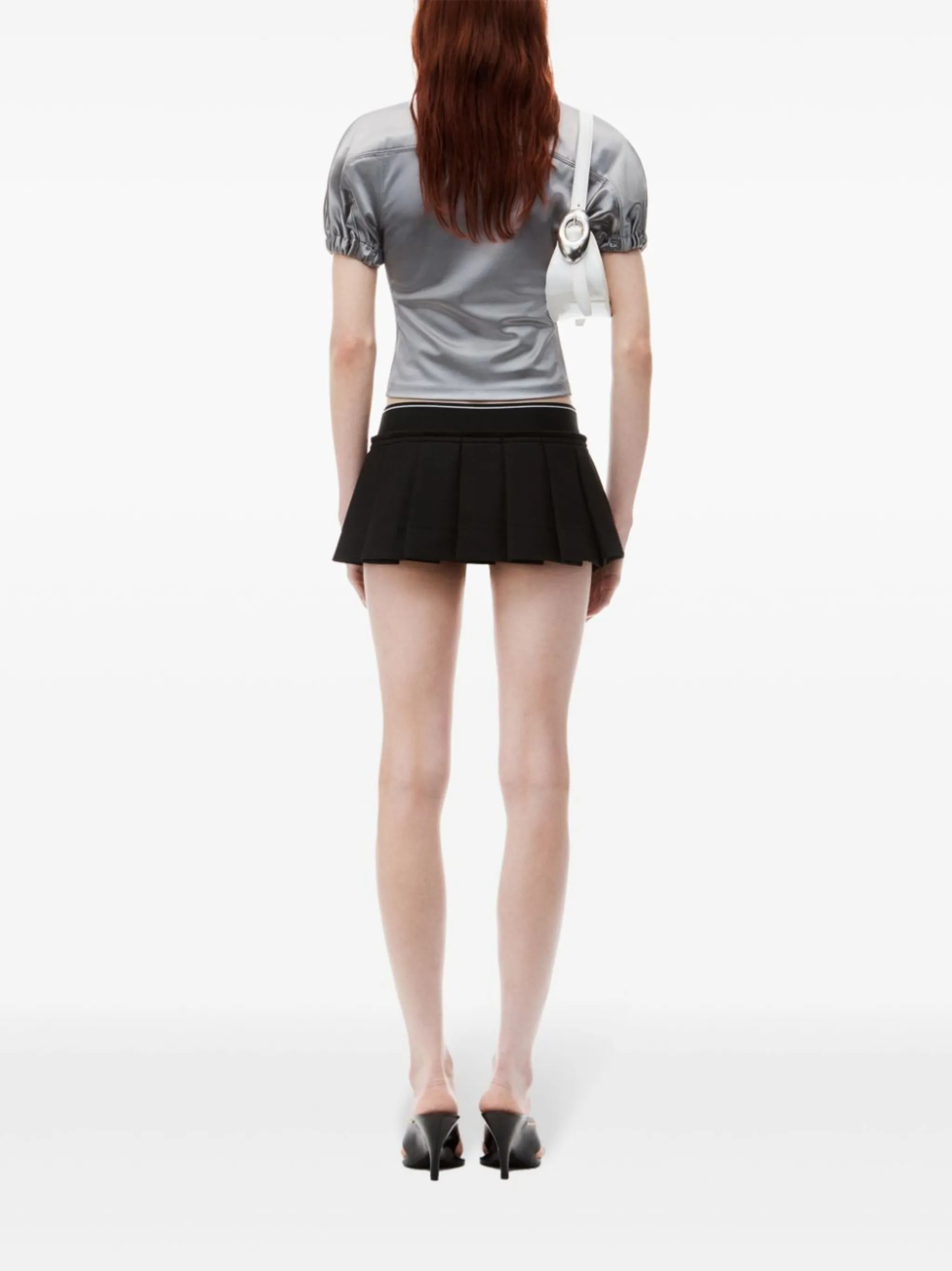 Alexander Wang logo-waistband pleated mini skirt | Eraldo.com US