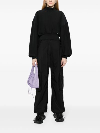 Alexander wang mock neck crop online sweatshirt