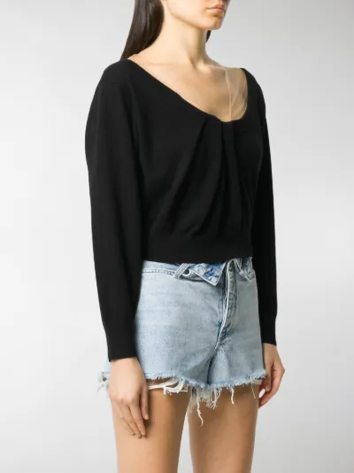 alexander wang off shoulder sweater