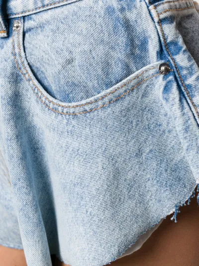 ruffled jean shorts