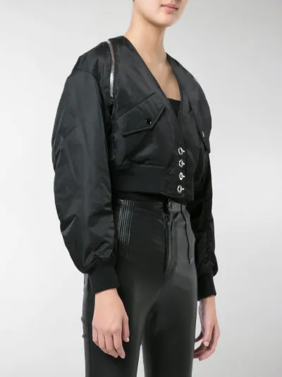 alexander wang cropped bomber jacket