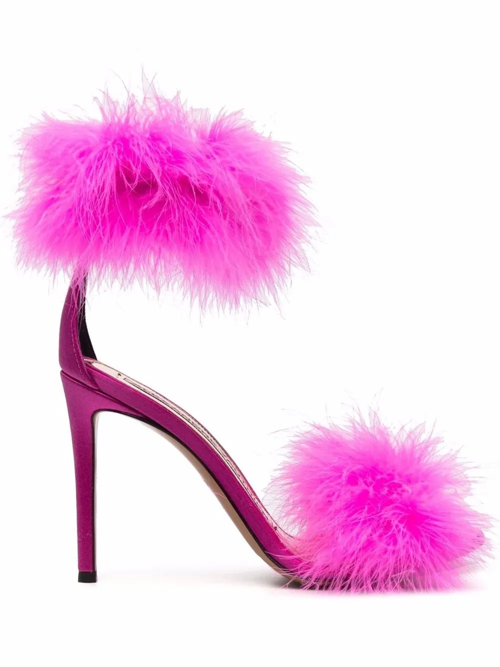 feather strap heels