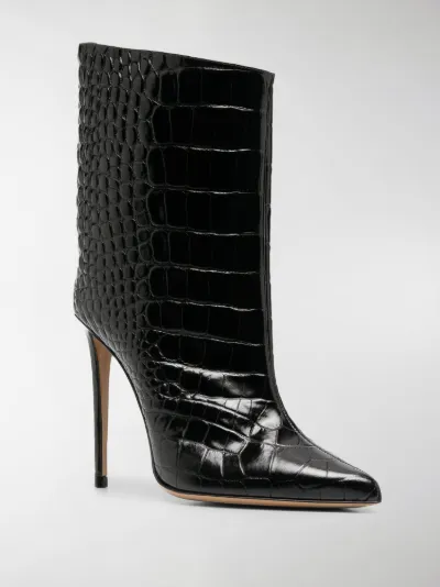 croc stiletto boots