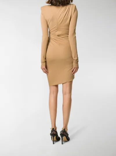 gathered wrap dress