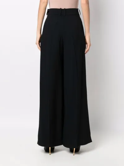 high-waisted wide-leg trousers 