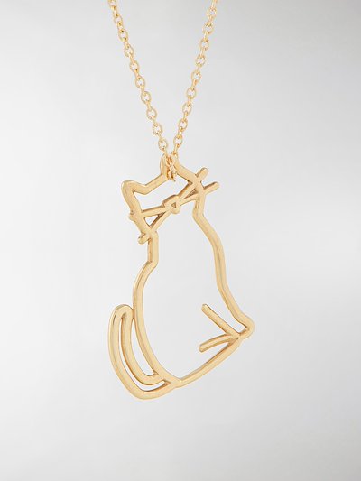 Aliita 9kt Yellow Gold Cat Pendant Necklace Modes - Gold Cat Pendant Necklace