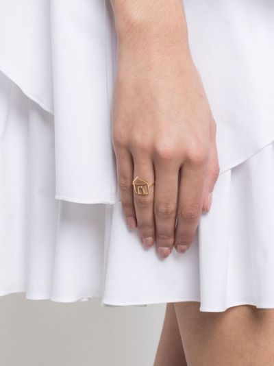 Aliita 9kt yellow gold house ring | Eraldo.com NF