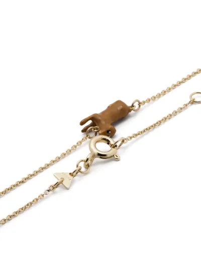 Aliita 9kt yellow gold Perrito Pelota pendant necklace