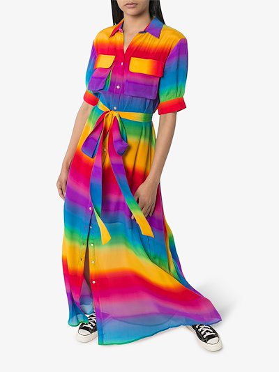 rainbow shirt dress