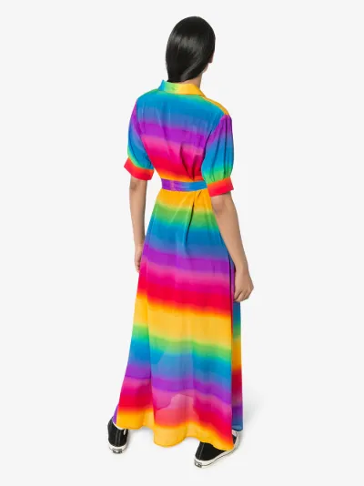 rainbow shirt dress