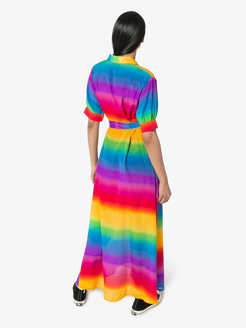 rainbow shirt dress