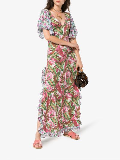 leandra floral maxi dress展示图