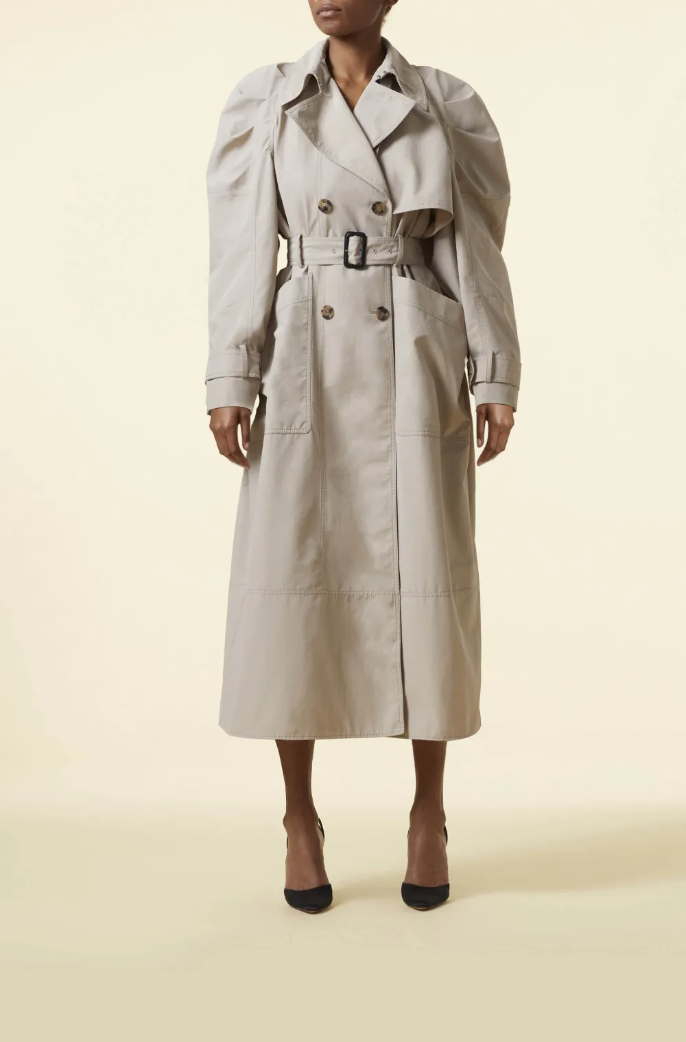 Sale > trench coat with puffy sleeves > in stock