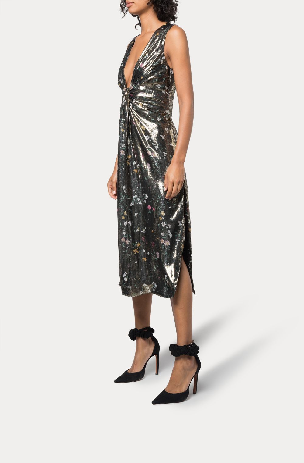 Geblumtes Metallic Kleid In Gold Altuzarra Official Site