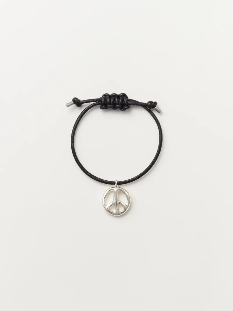 925 PEACE 皮革手环