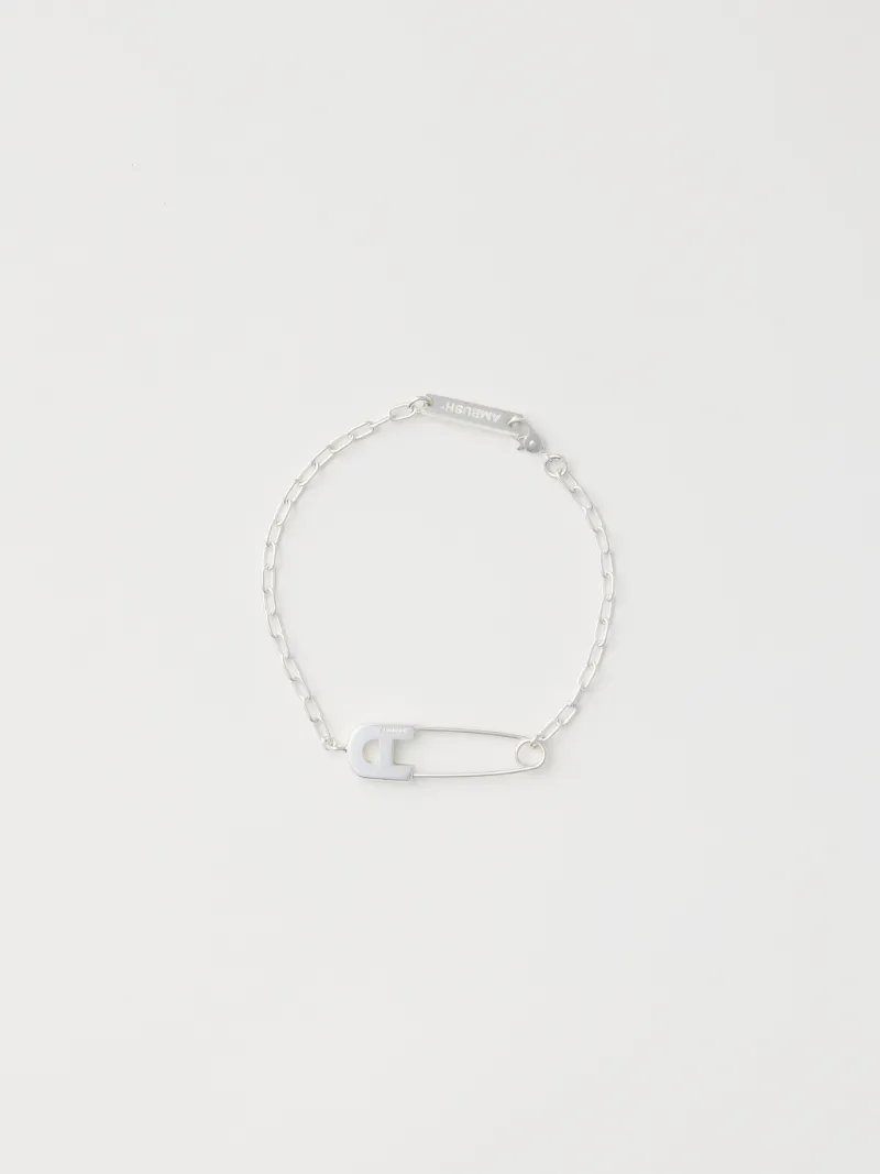 "A" SAFETY PIN BRACELET