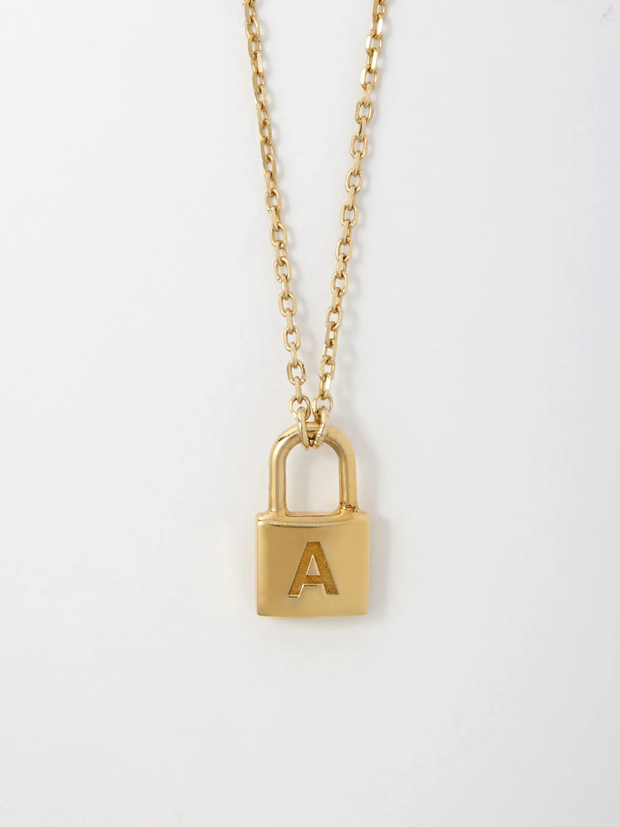 AMBUSH PETIT SERIES PADLOCK NECKLACE SILVER