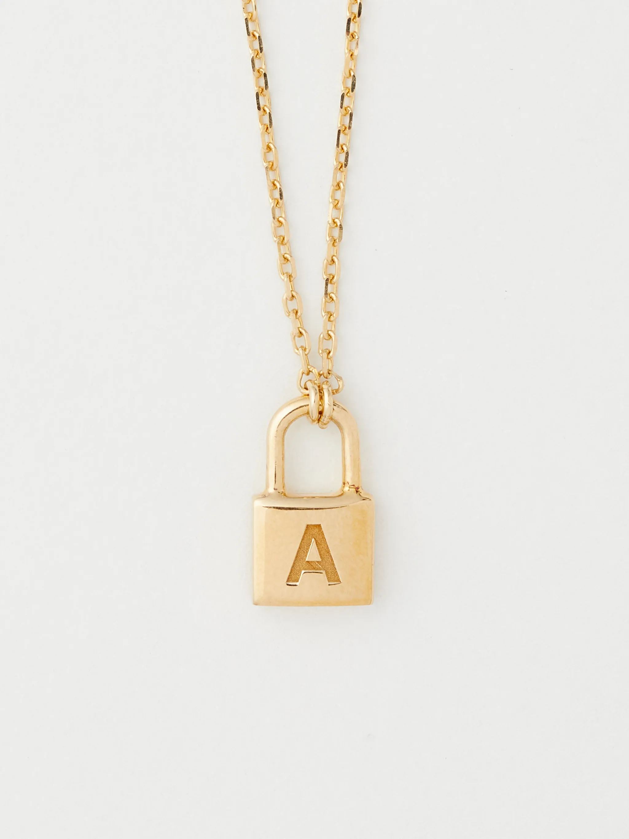 AMBUSH PETIT SERIES PADLOCK NECKLACE SILVER