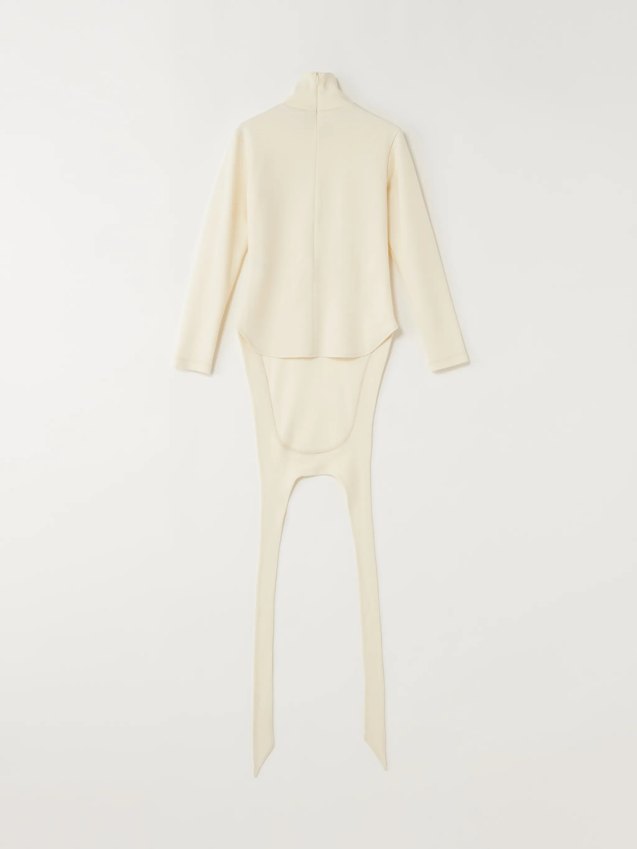 apron jersey roll neck top