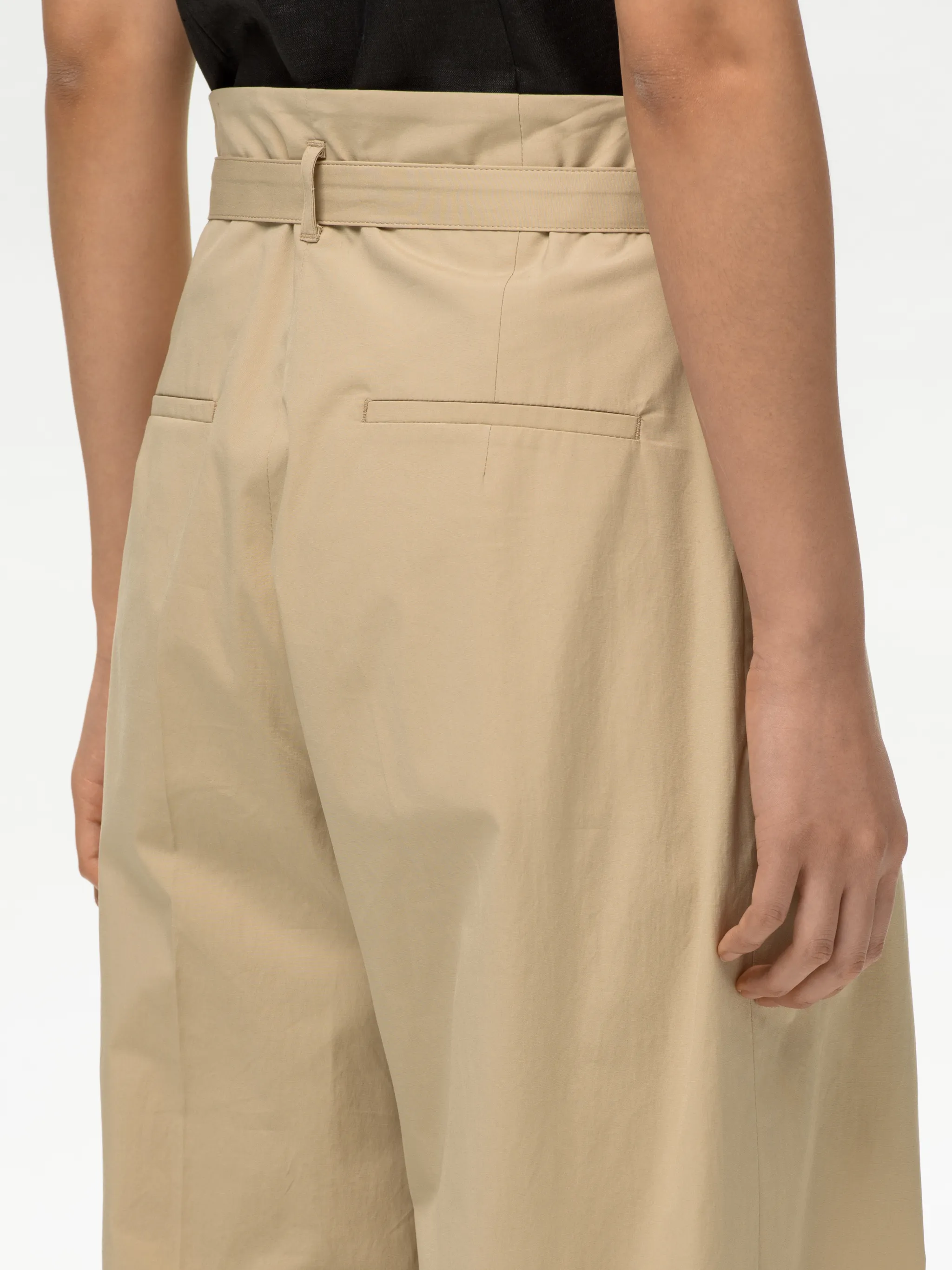 BELTED HIGH WAIST PANTS