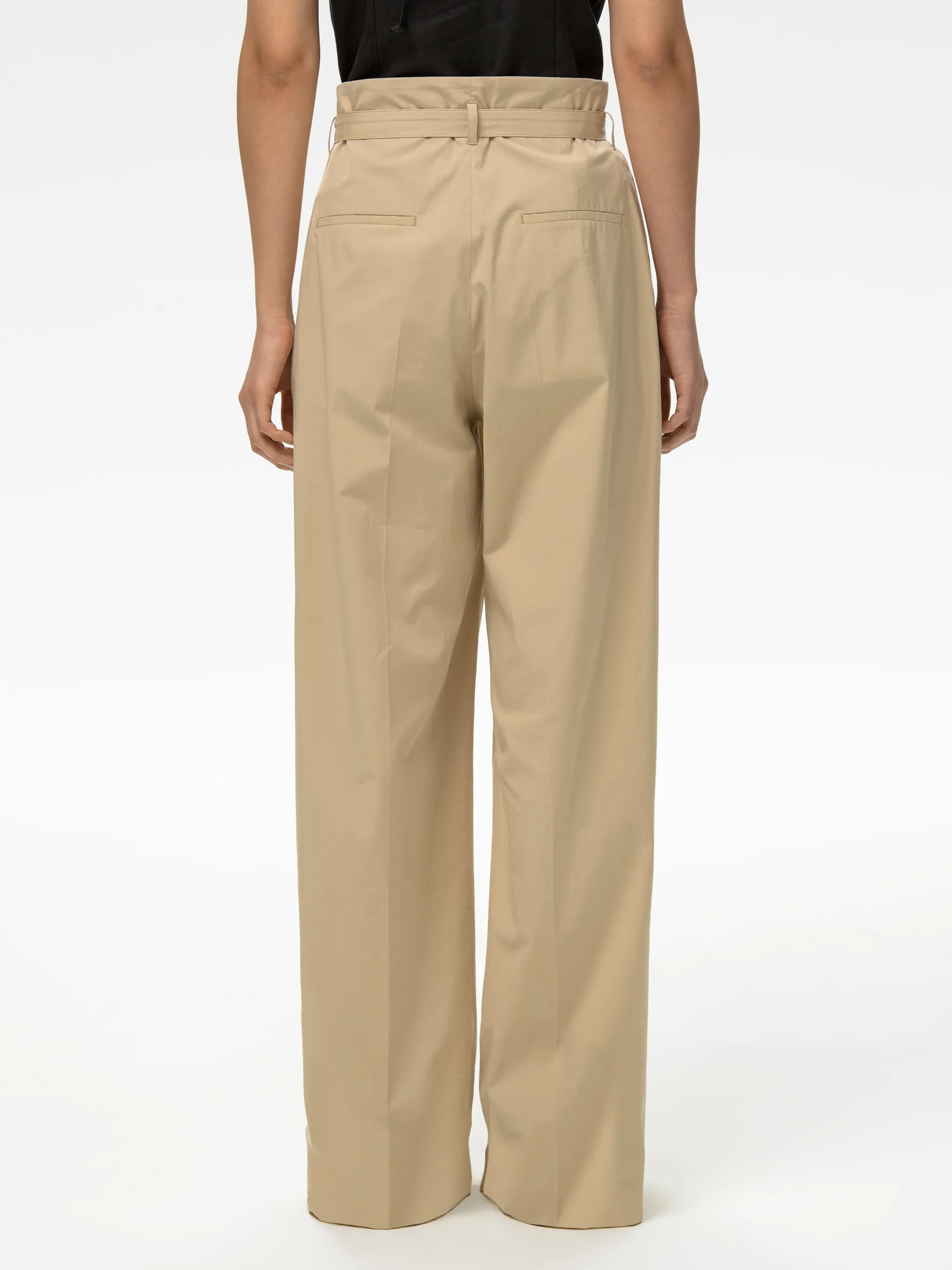 BELTED HIGH WAIST PANTS