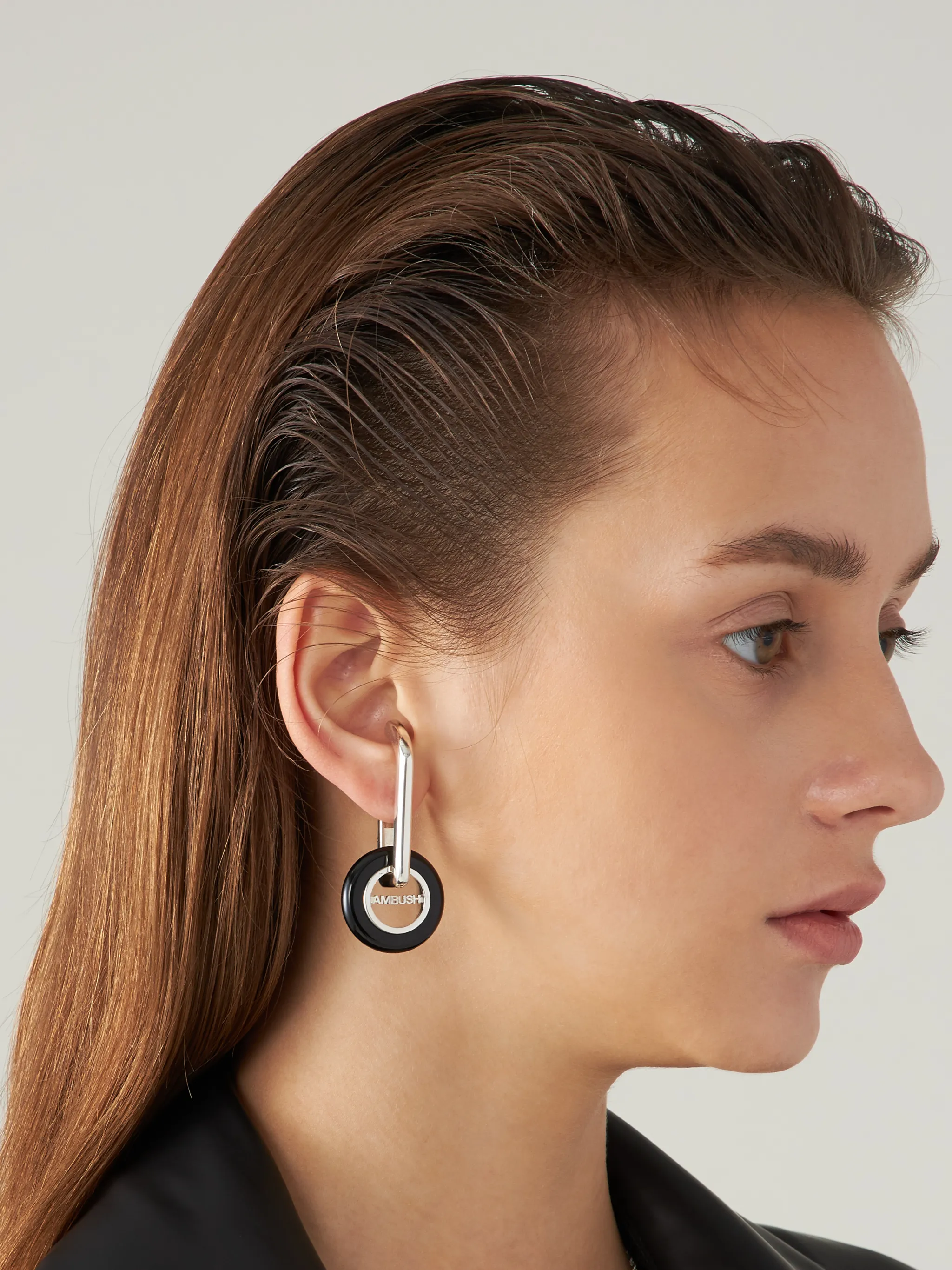 CARVED STONES CHARM EARRING
