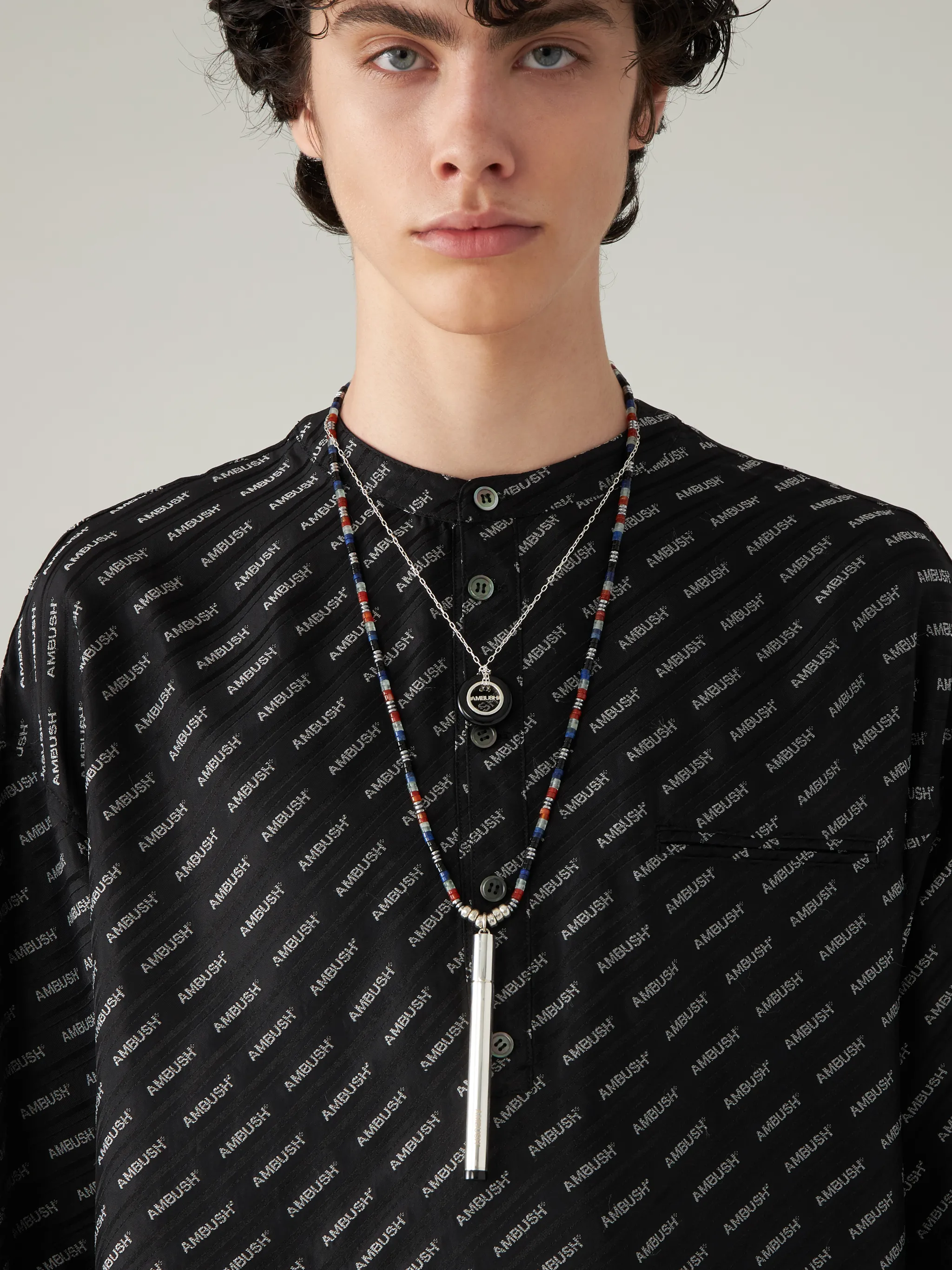 CARVED STONES CHARM NECKLACE