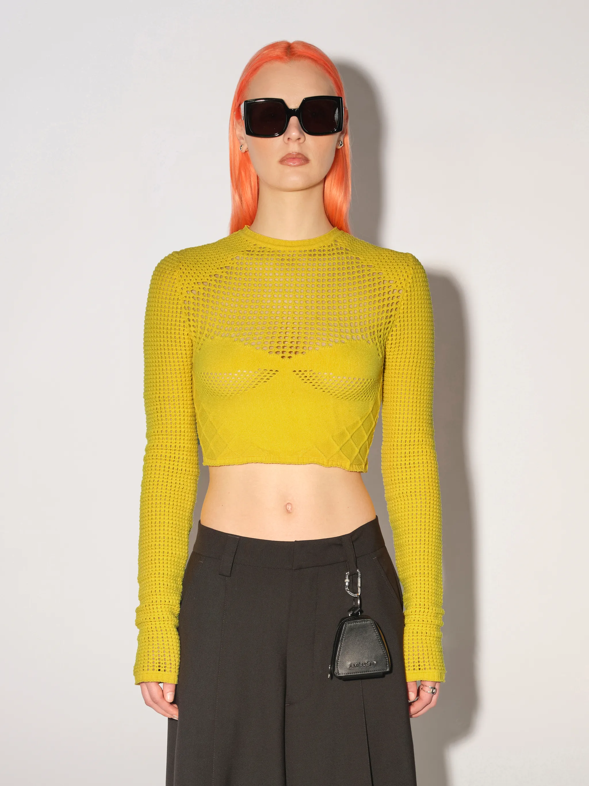CROCHET HEARTS KNIT CREWNECK