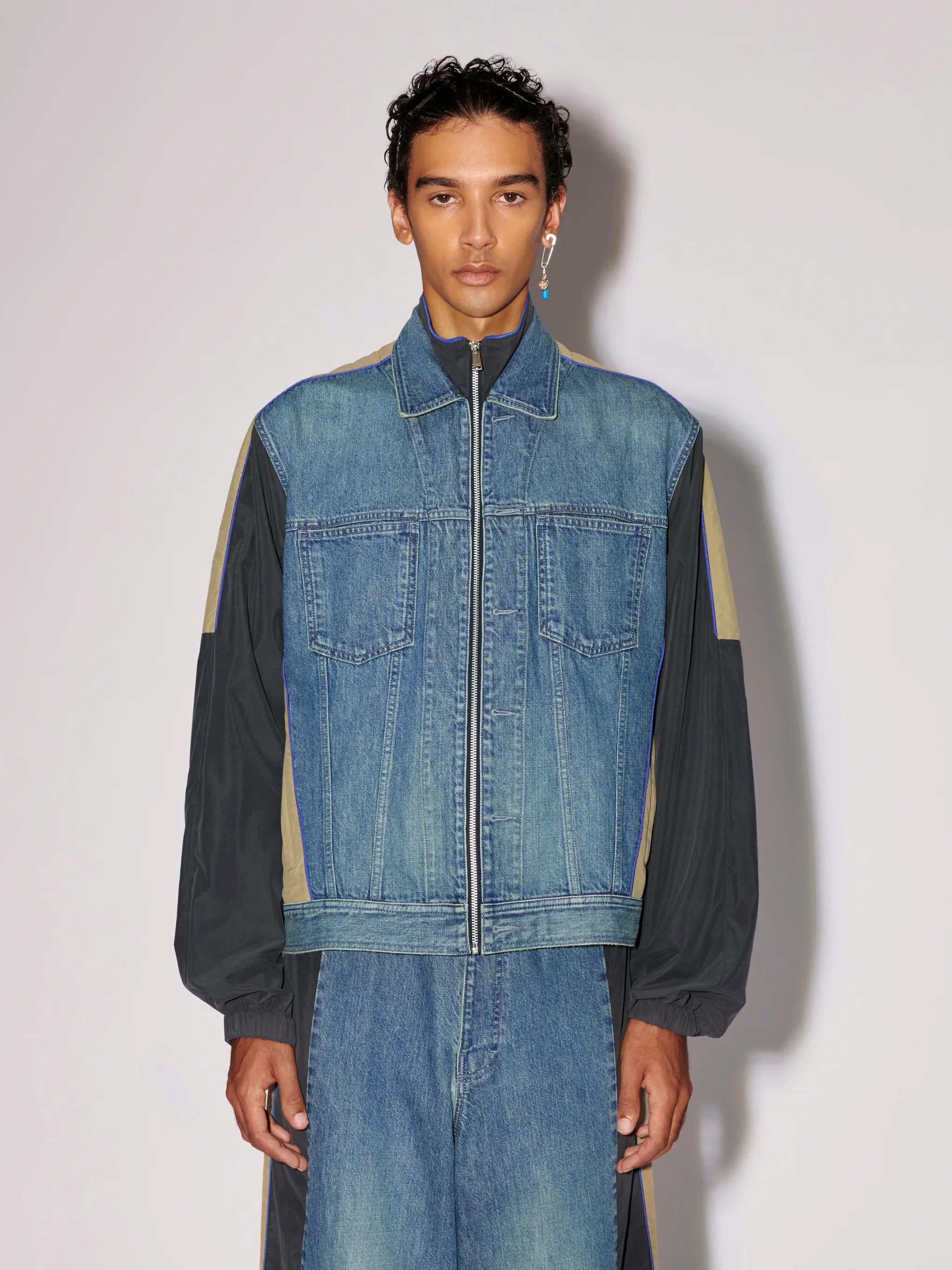 Denim Nylon Jacket