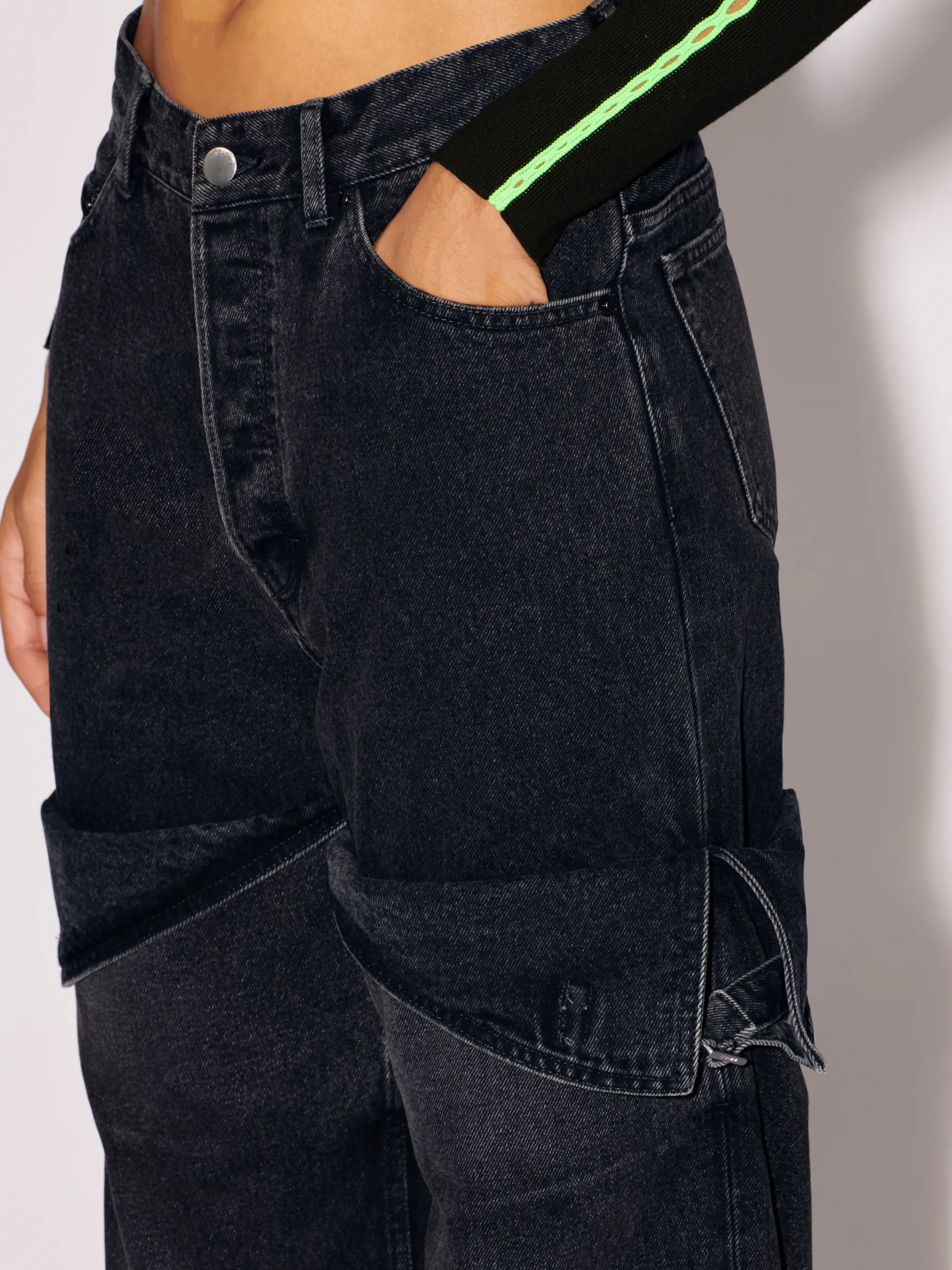 Detailed Denim Pants